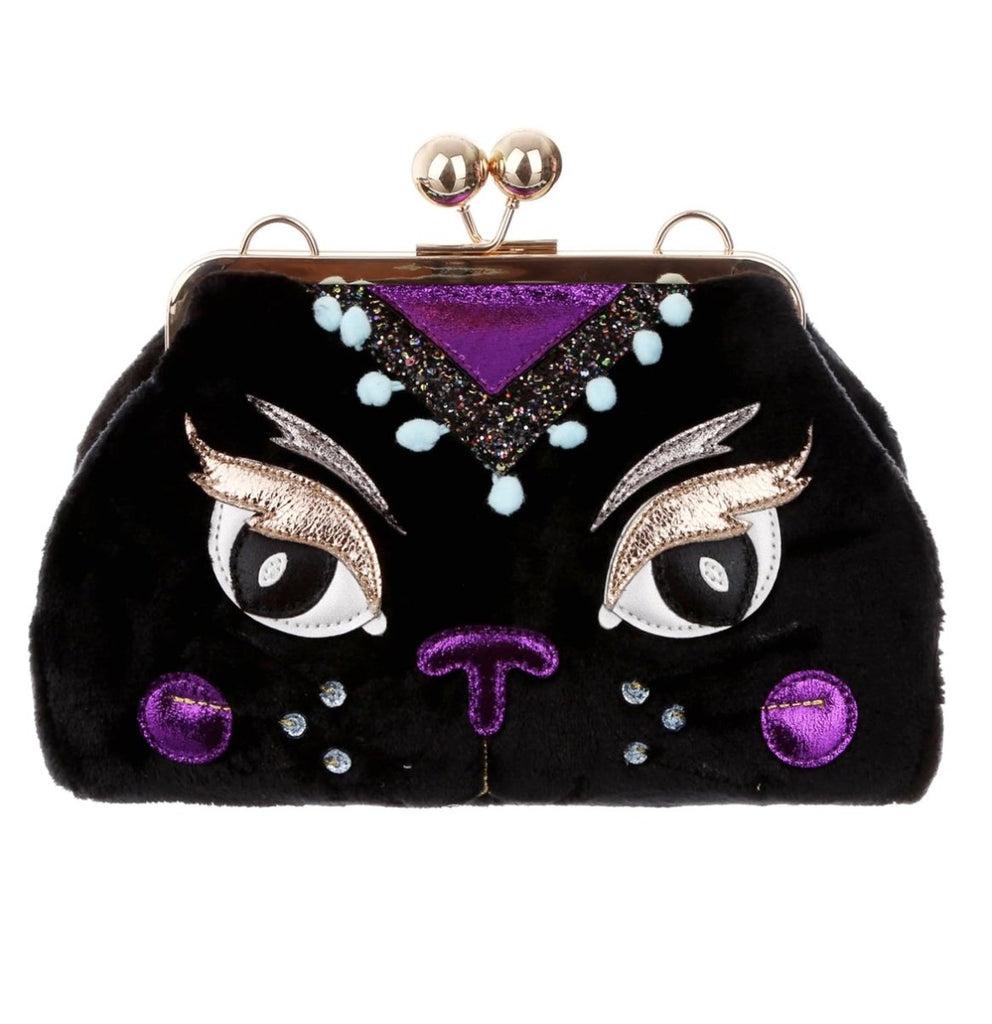 Irregular Choice Black Pussy Cat Bag - Daisy Mae Boutique