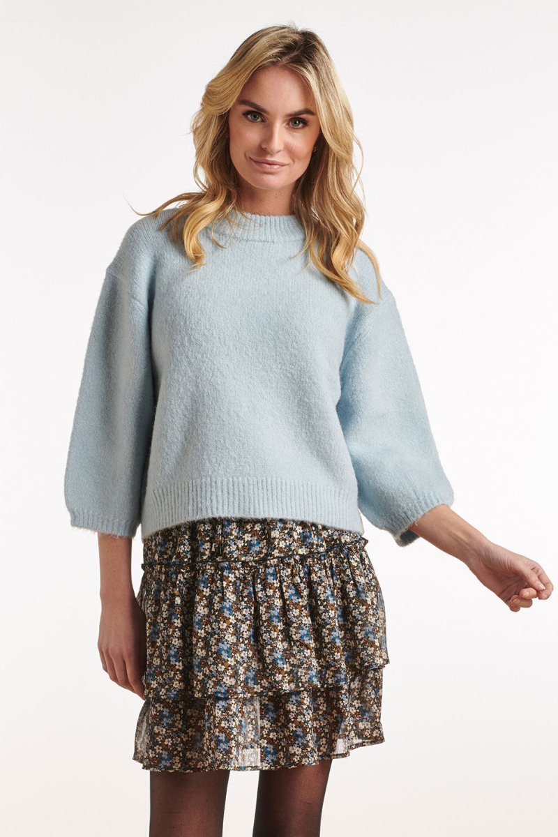 Smashed Lemon Puff Sleeve Jumper Blue – Daisy Mae Boutique