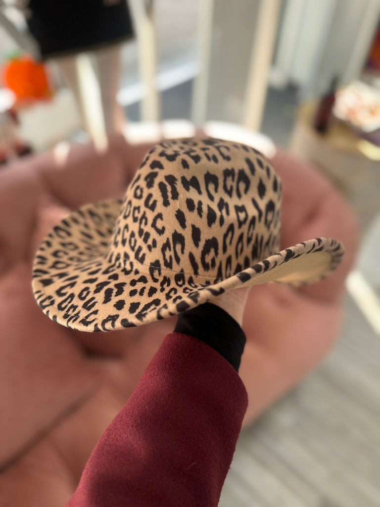 DMB Leopard Print Western Hat