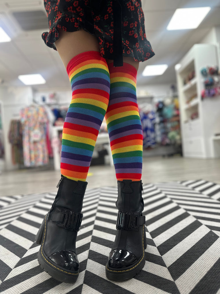 DMB Rainbow Over-Knee Socks