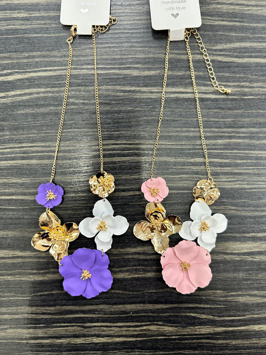 DMB Floral Statement Necklace