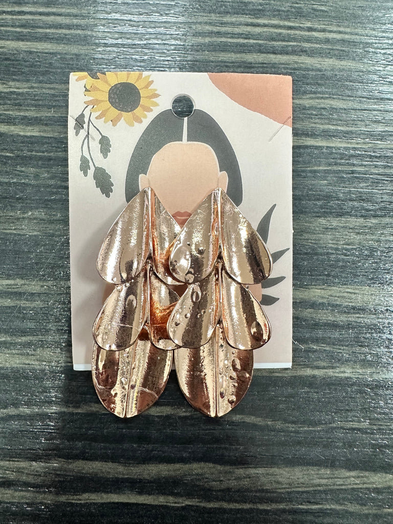 DMB Hammered Rose Gold Earrings