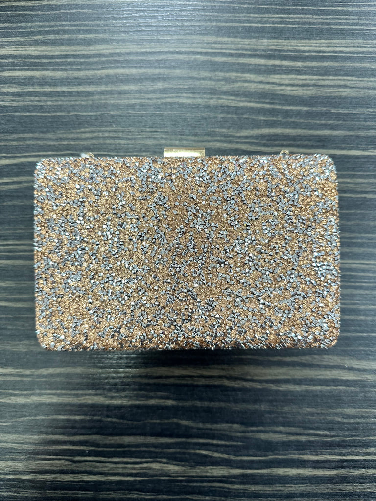 DMB Crystal Embellished Box Clutch