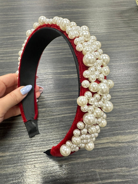 DMB Velvet Pearl Embellished Headband