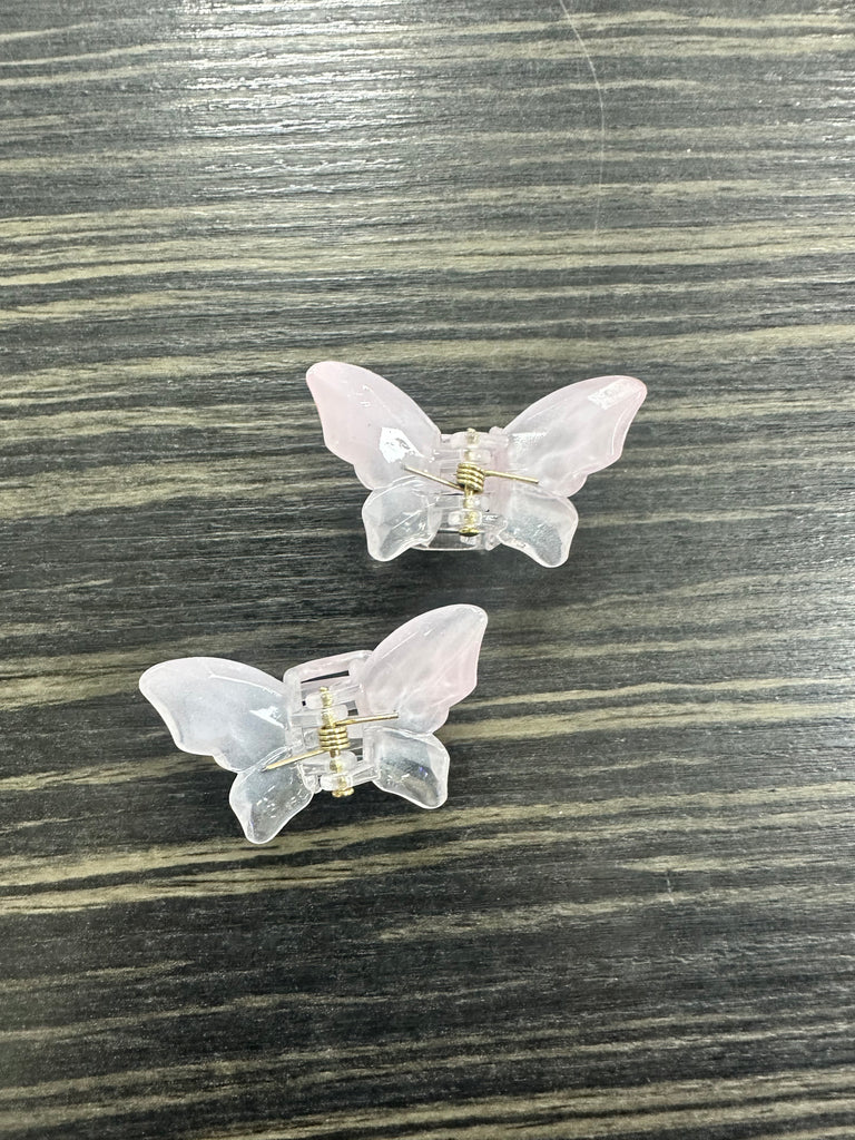 DMB Mini Crystal Butterfly Clips 2 Pack Set