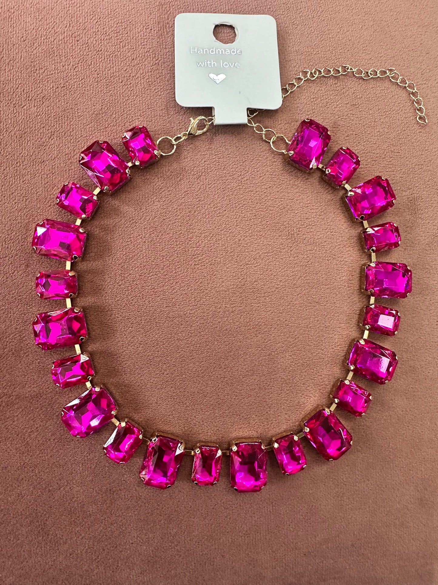 DMB Pink Jewelled Collar Necklace