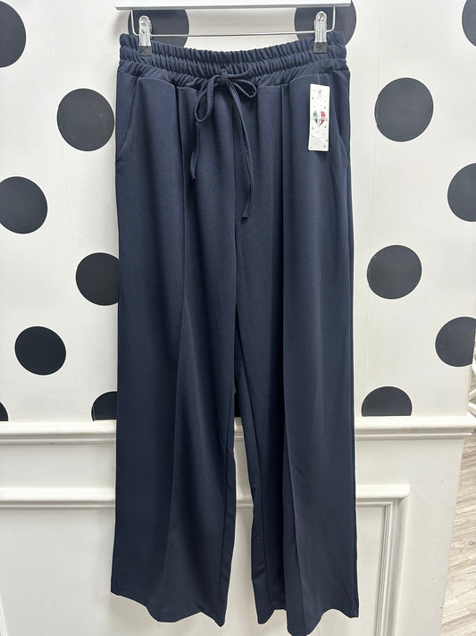 Navy Drawstring Waist Trousers