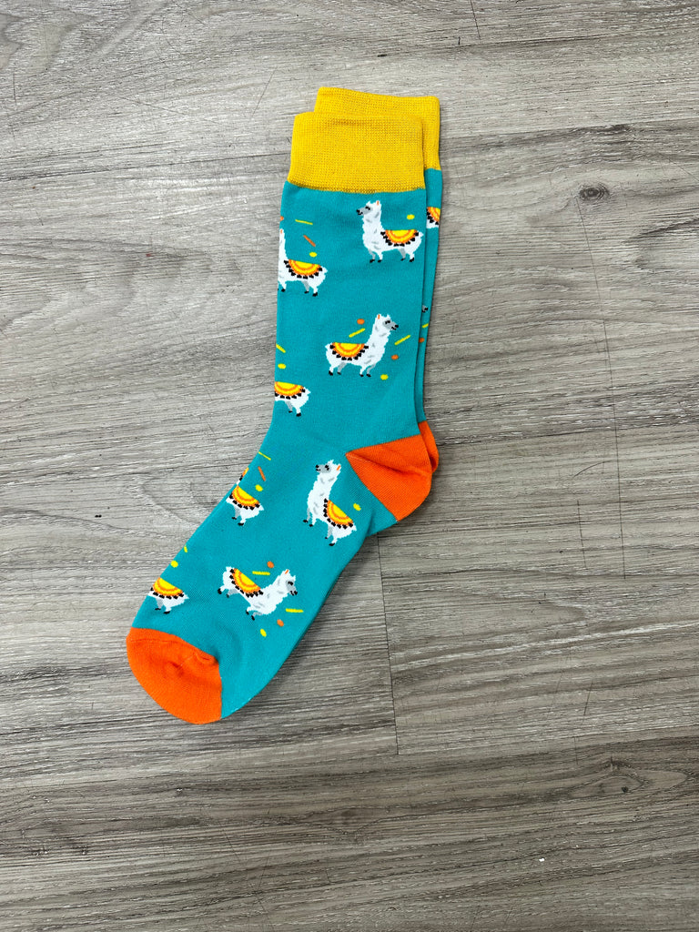 DMB Turquoise Llama Socks