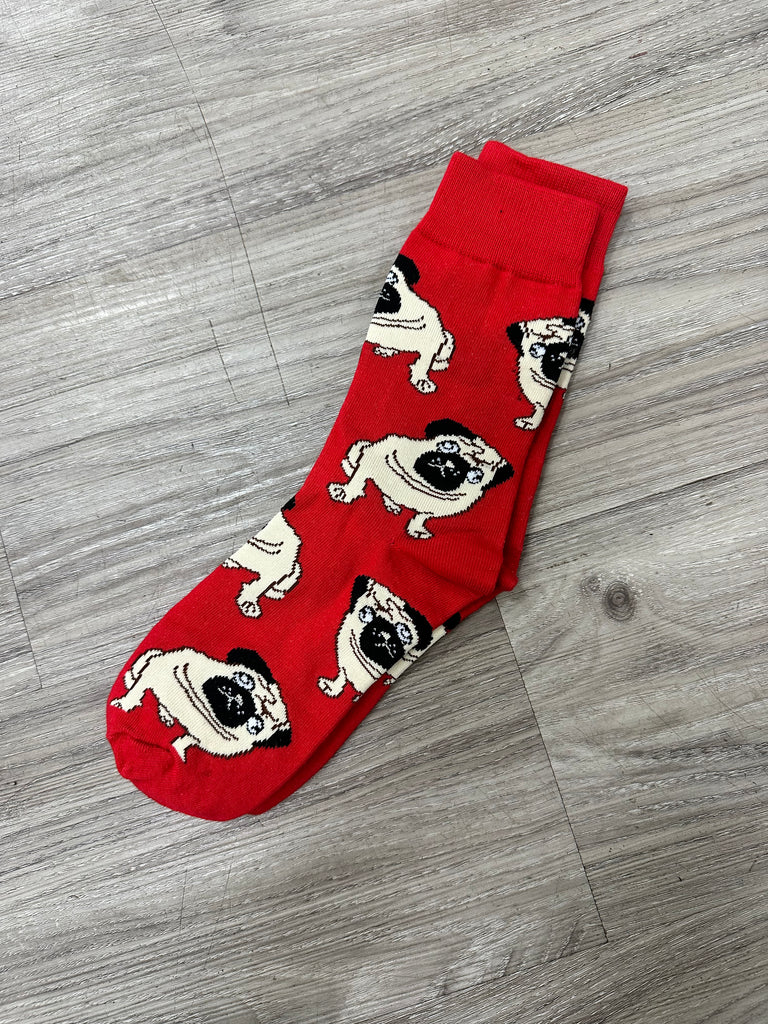 DMB Red Pug Socks