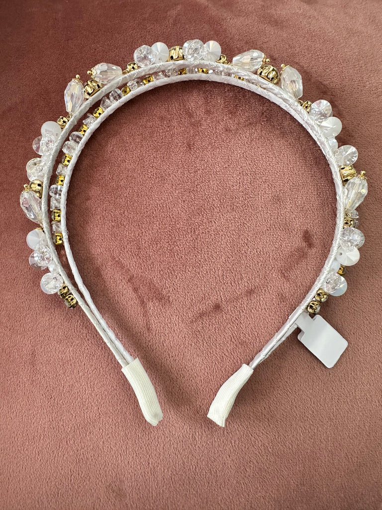 DMB Dainty Crystal Double Row Headband