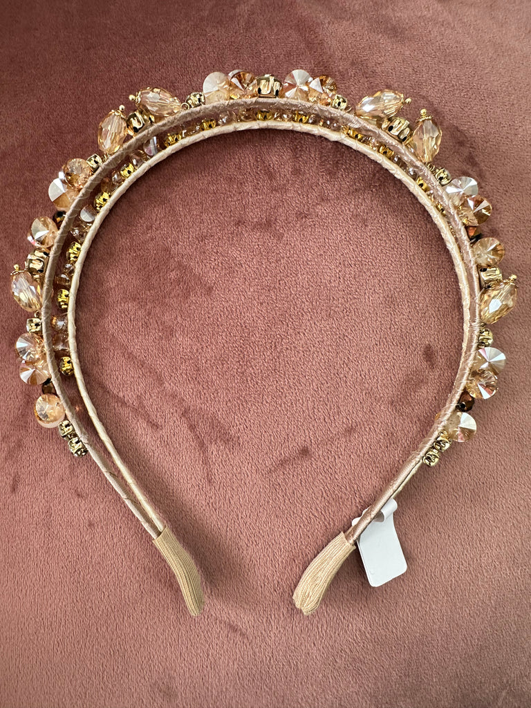 DMB Dainty Crystal Double Row Headband