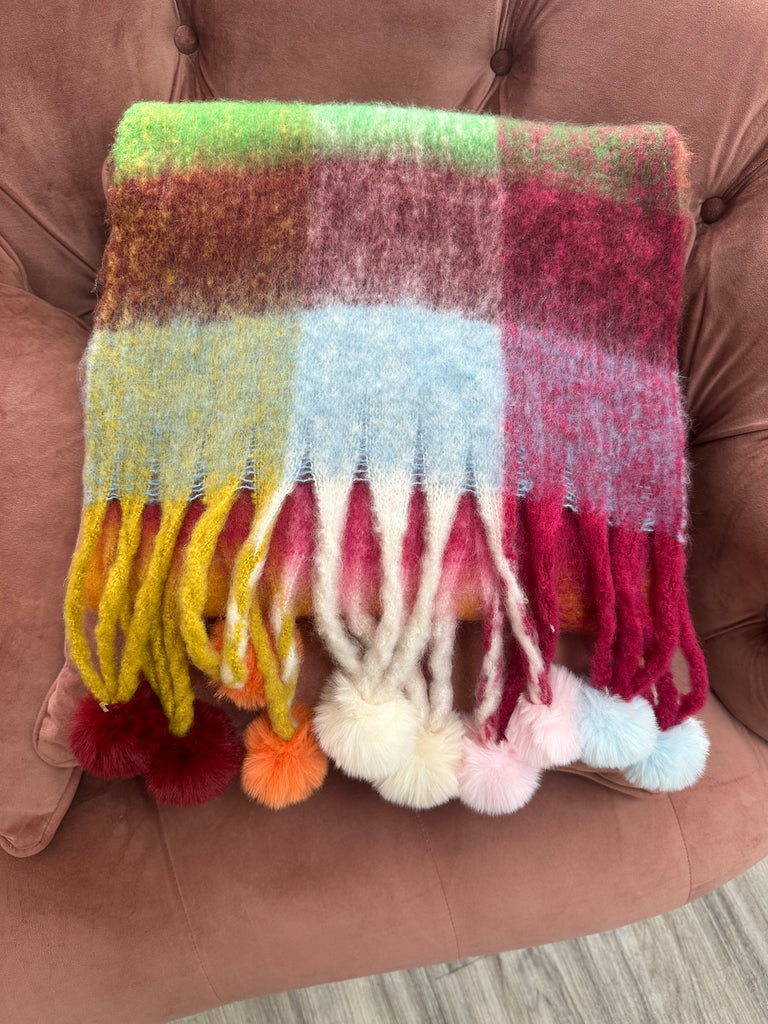 DMB Pom Pom Trim Cosy Scarf