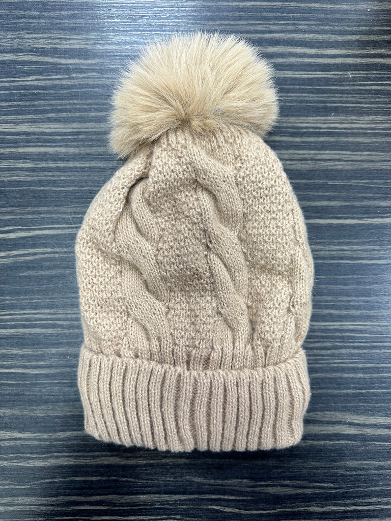 DMB Cosy Lined Pom Pom Hat