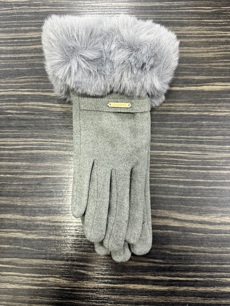 DMB Faux Fur Trim Gloves