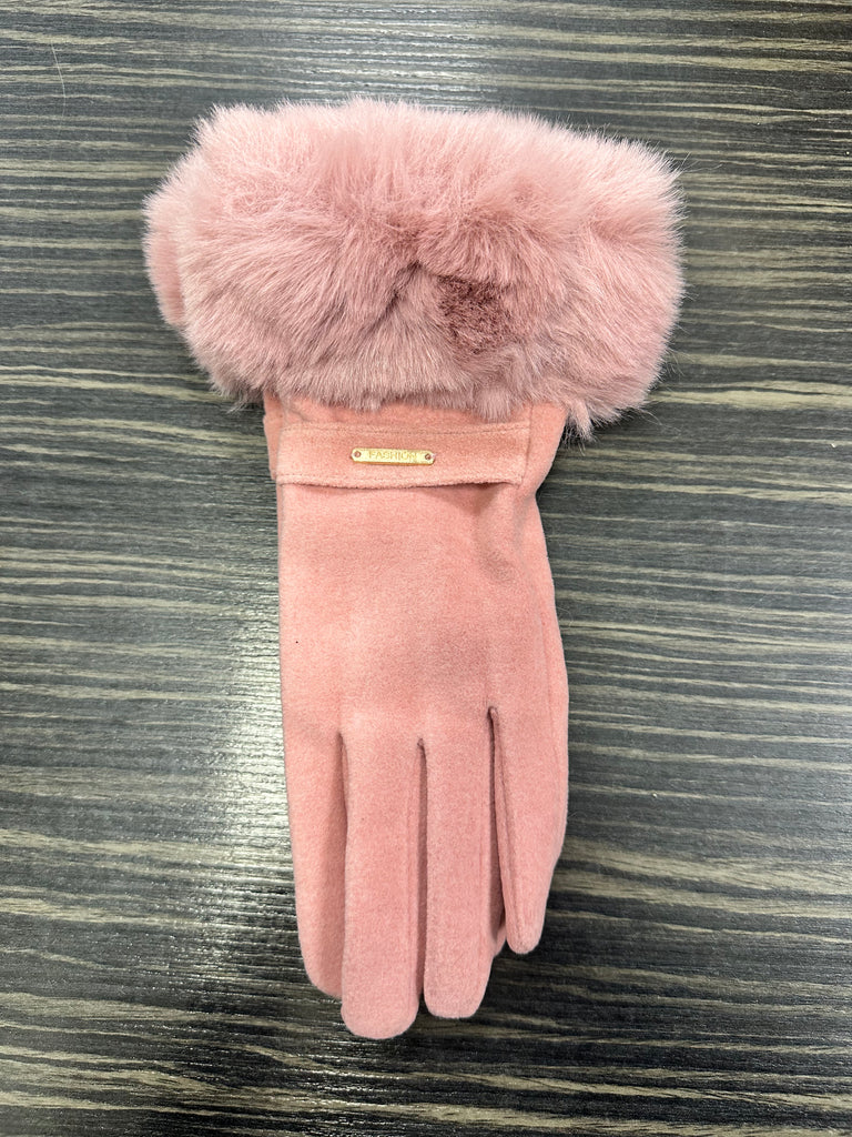 DMB Faux Fur Trim Gloves