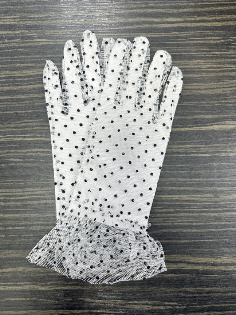 DMB Vintage Style Mesh Polka Dot Gloves