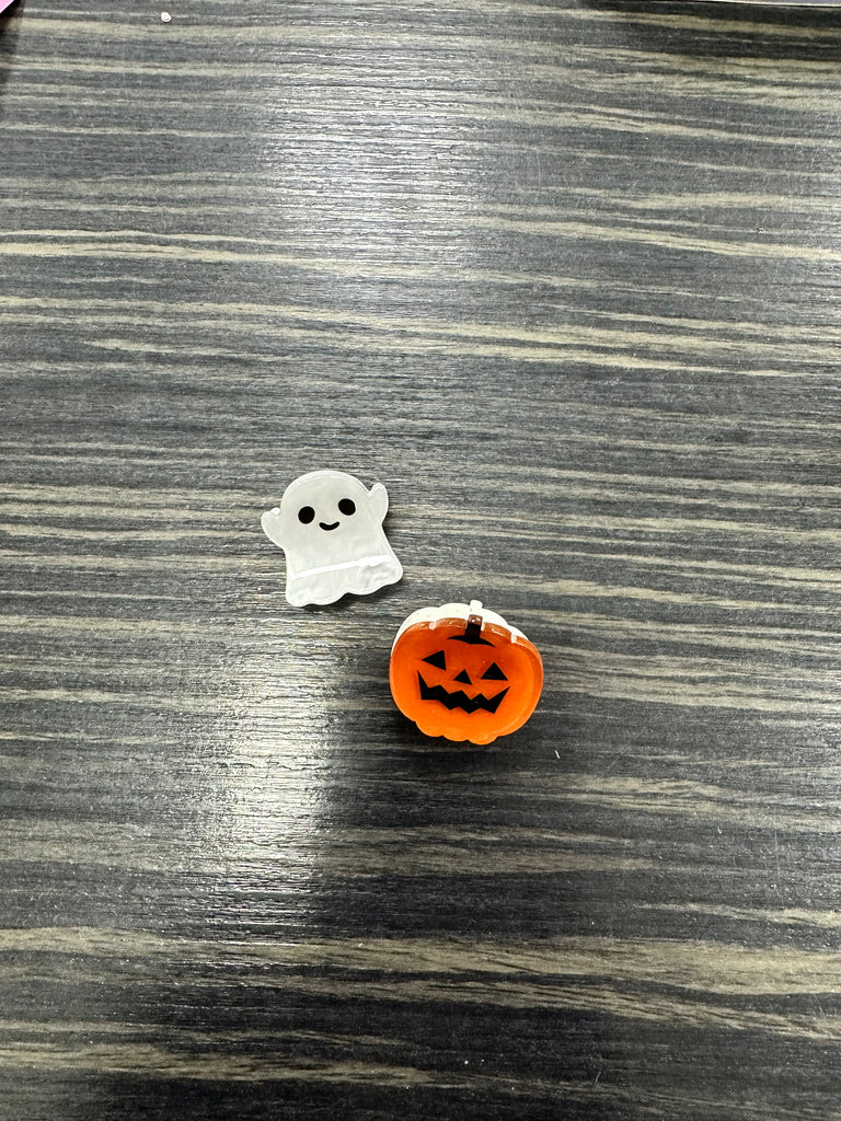 *DMB Halloween* Mini Pumpkin & Ghost 2 Set Hair Clips