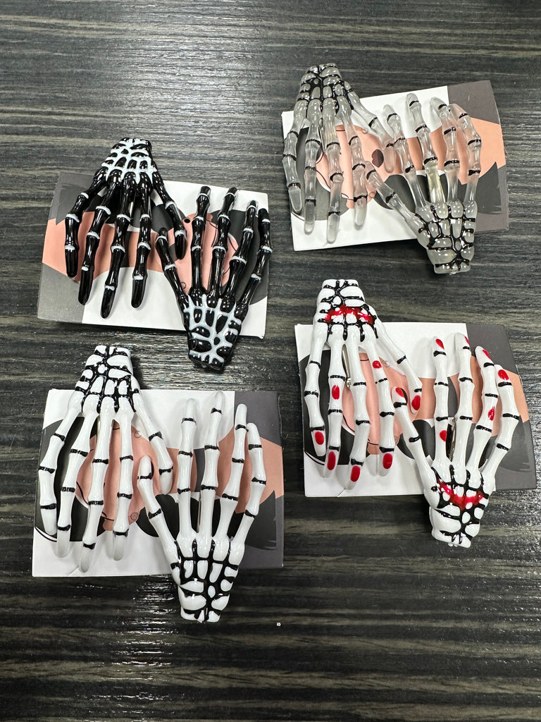 *DMB Halloween* Skelly Hands Hair 2 Pack Clips