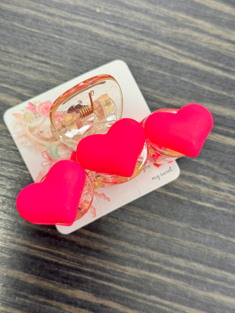 DMB Pink Heart Claw Clip