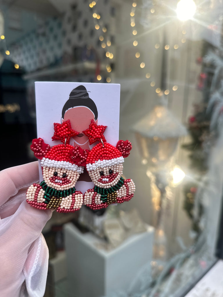 *DMB Christmas* Beaded Christmas Elf Earrings