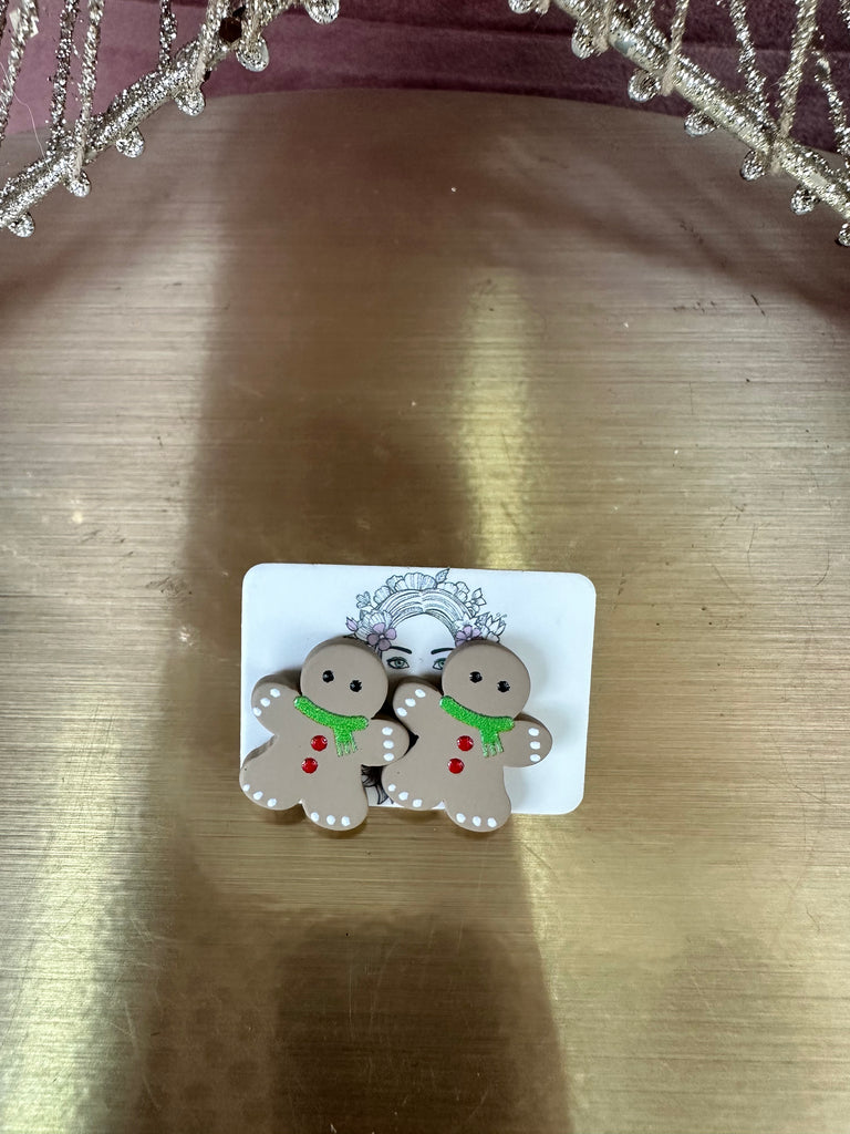 *DMB Christmas* Mini Gingerbread, Snowflake, Snowman Earrings