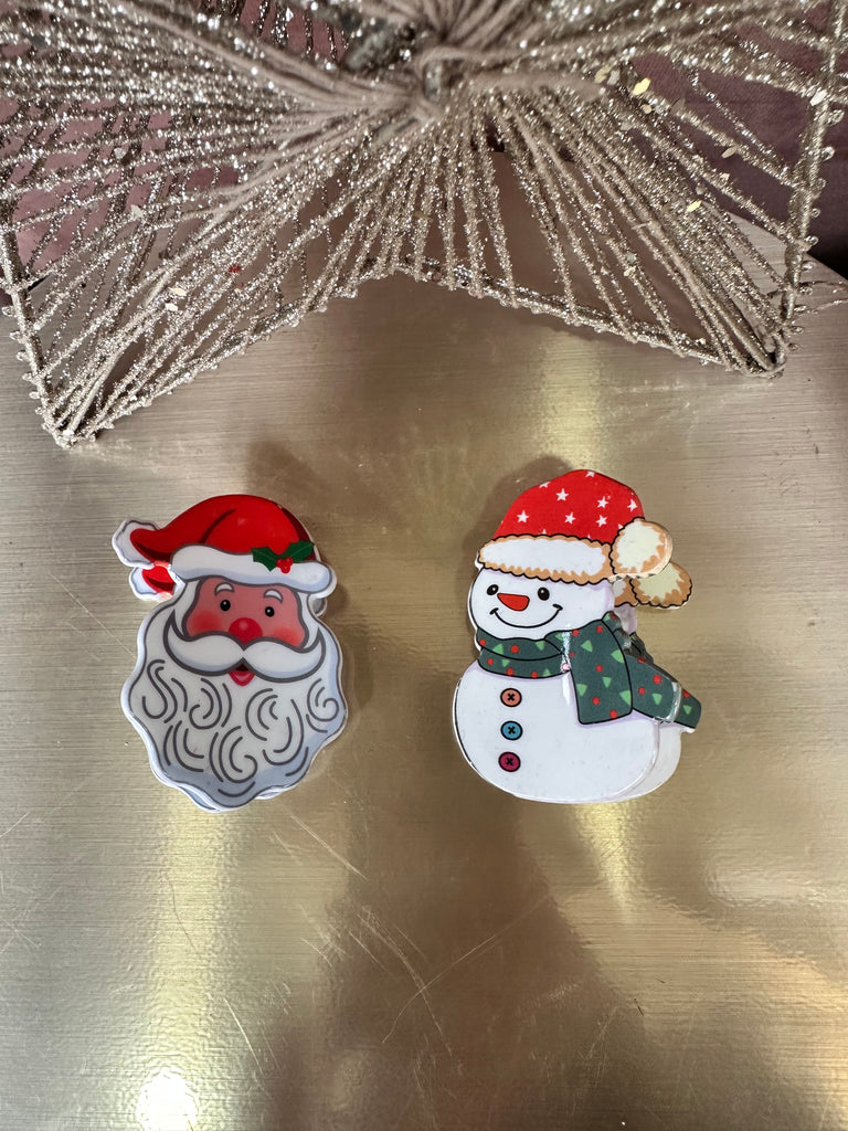 *DMB Christmas* Santa & Snowman Hair Claw Clips