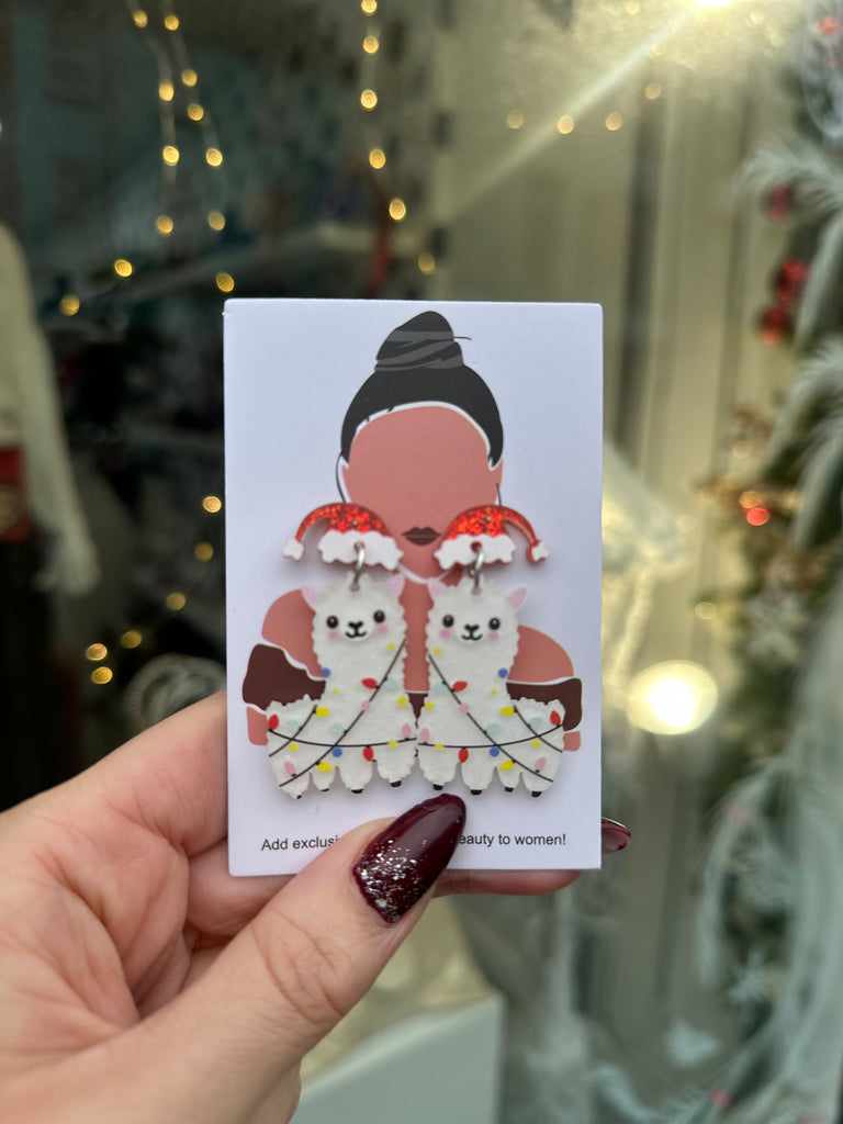 *DMB Christmas* Acrylic Alpaca Earrings