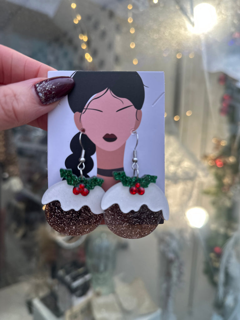 *DMB Christmas* Glitter Pudding Earrings