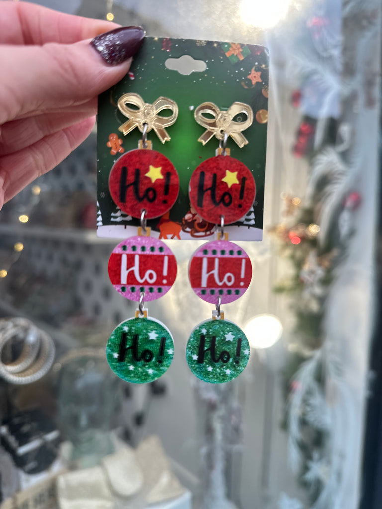 *DMB Christmas* Ho Ho Ho Bauble Earrings