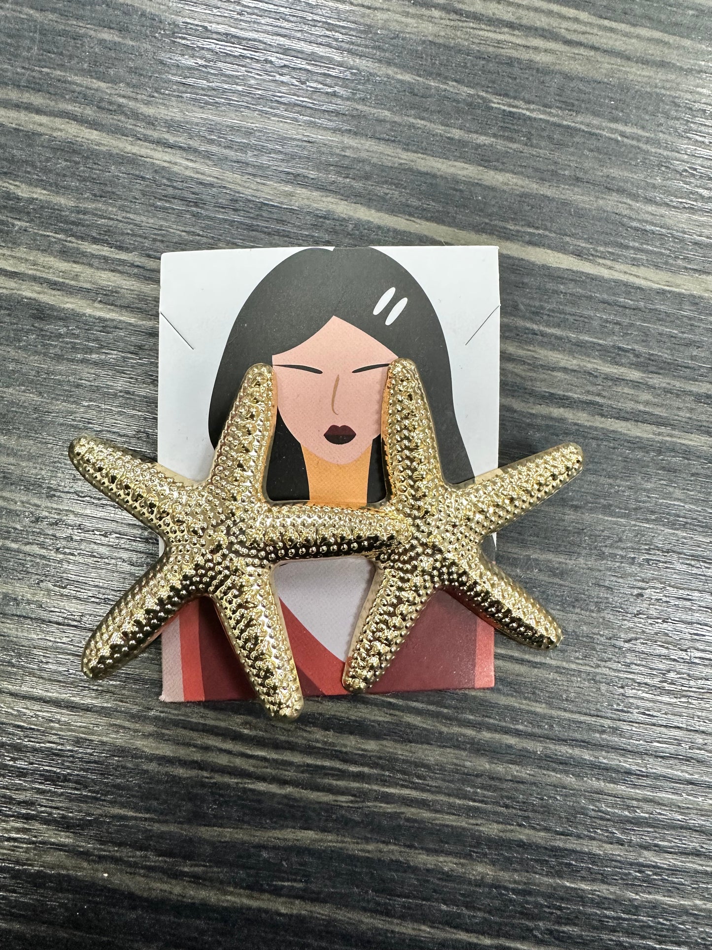 DMB Gold Starfish Earrings