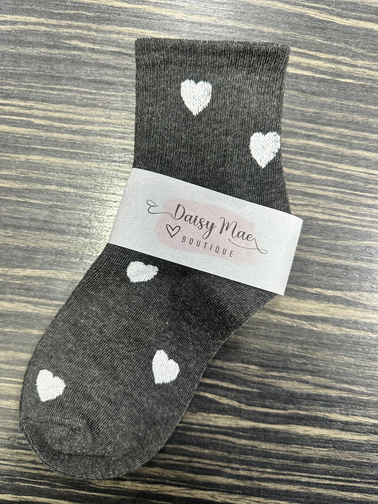 DMB Heart Socks Dark Grey