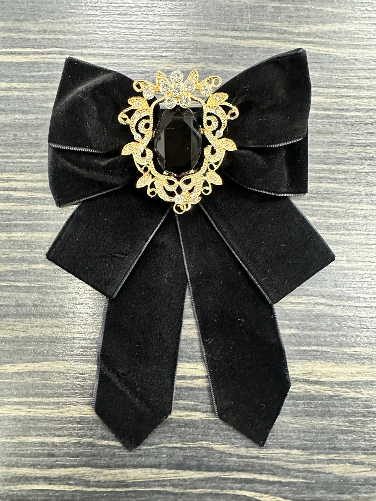 DMB Victoriana Velvet Bow Brooch