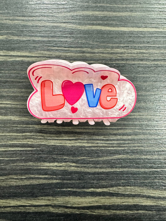 DMB Pink ‘Love’ Claw Hair Clip