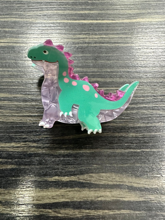 DMB Purple & Green Dinosaur Claw Hair Clip