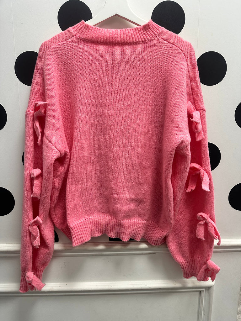 DMB Baby Pink Soft Bow Jumper