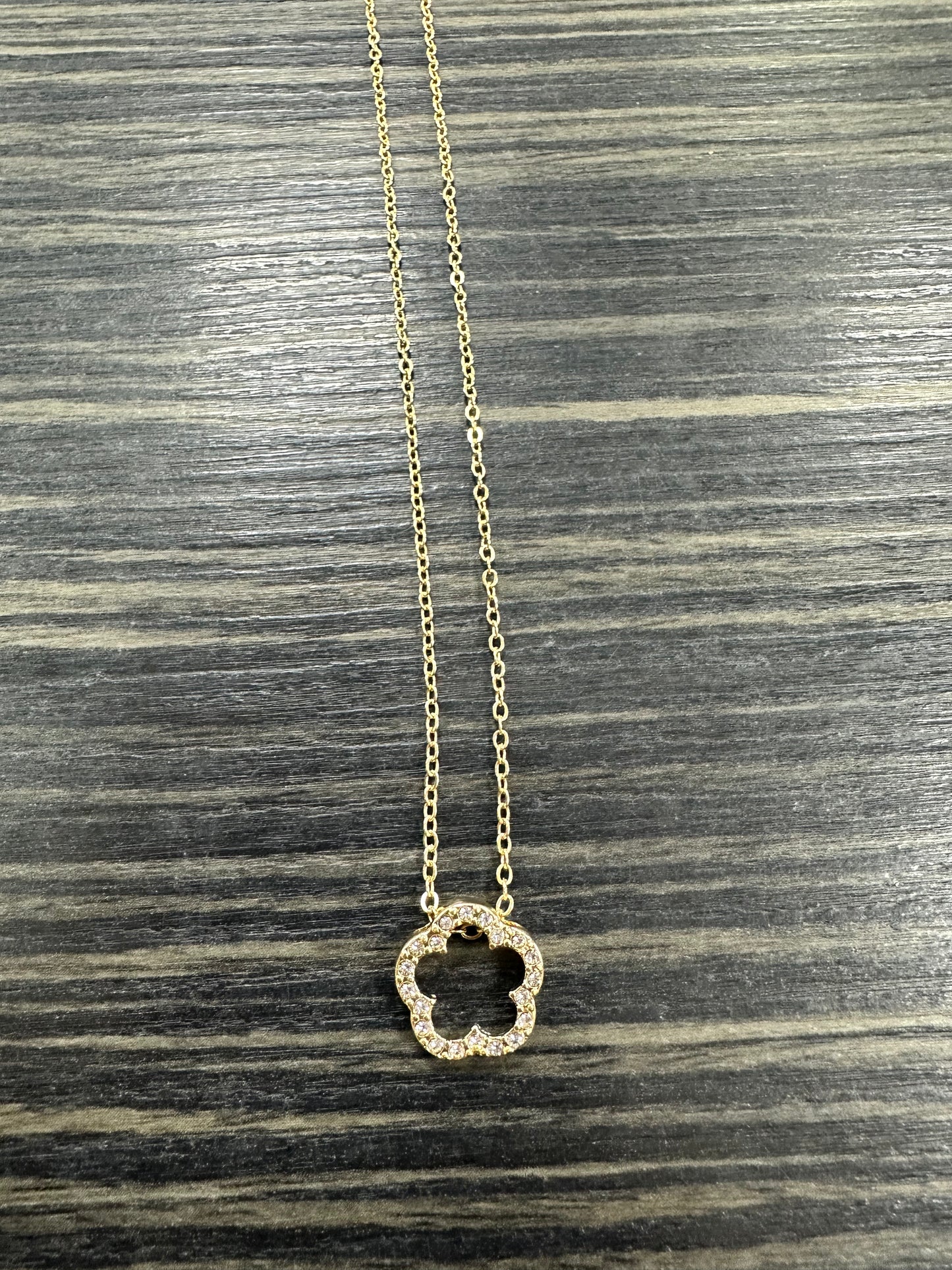 DMB Gold Tone Clover Pendant