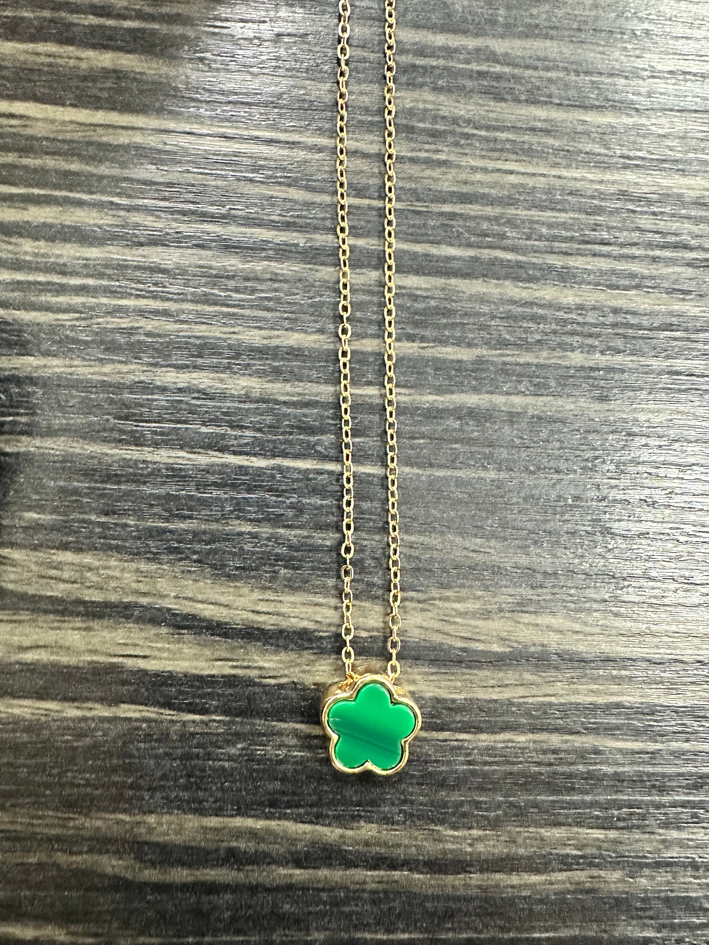 DMB Gold Tone Clover Pendant