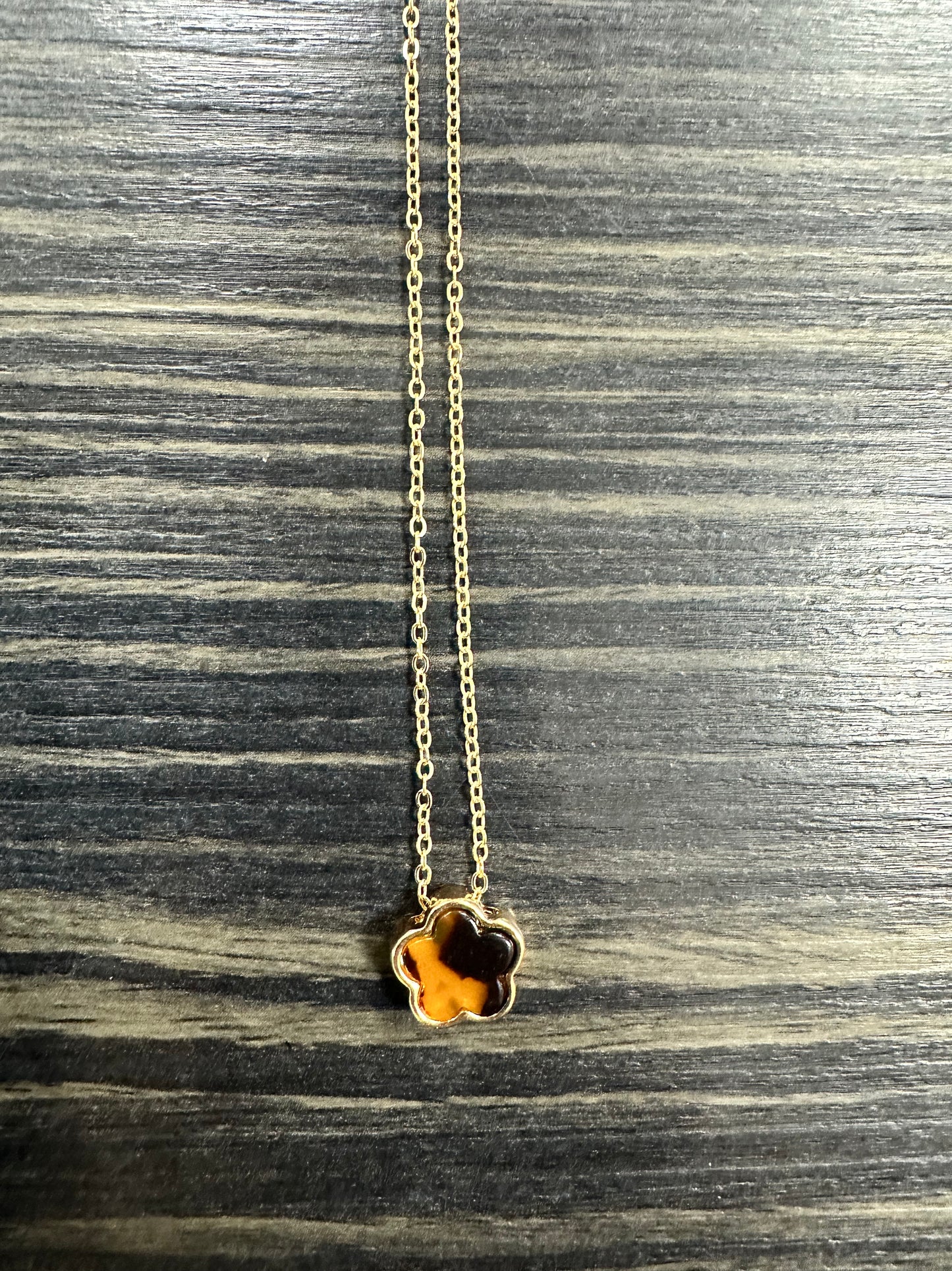 DMB Gold Tone Clover Pendant