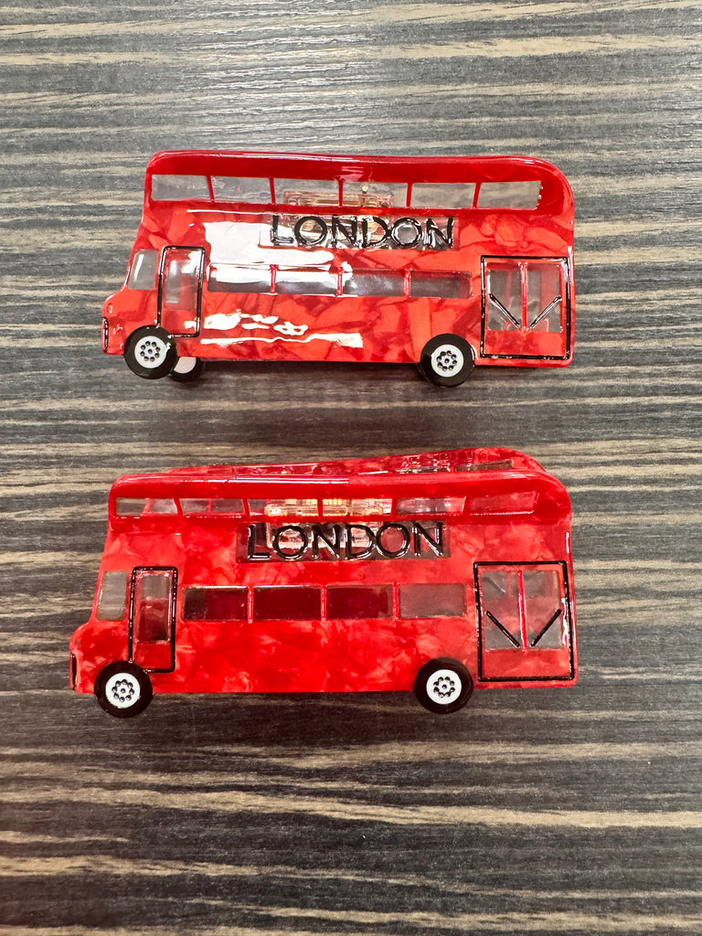 DMB Red London Bus Hair Claw Clip