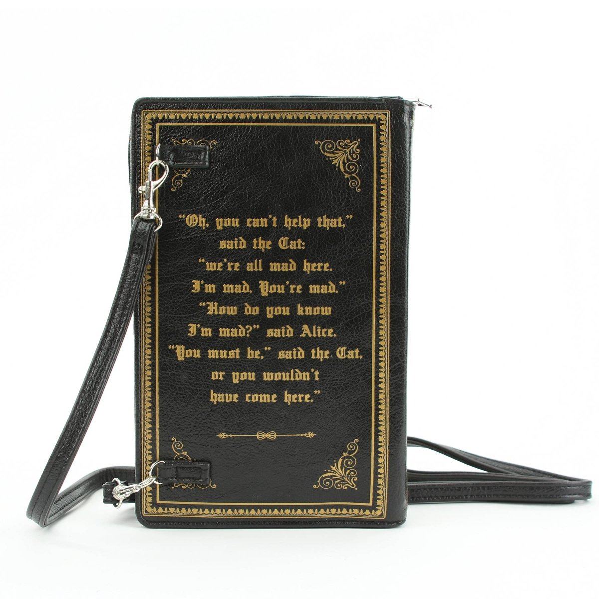 Alice in Wonderland Book Clutch Cross Body Bag Vinyl PRE ORDER - Daisy Mae Boutique