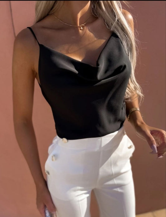 Amber Black Camisole - Daisy Mae Boutique