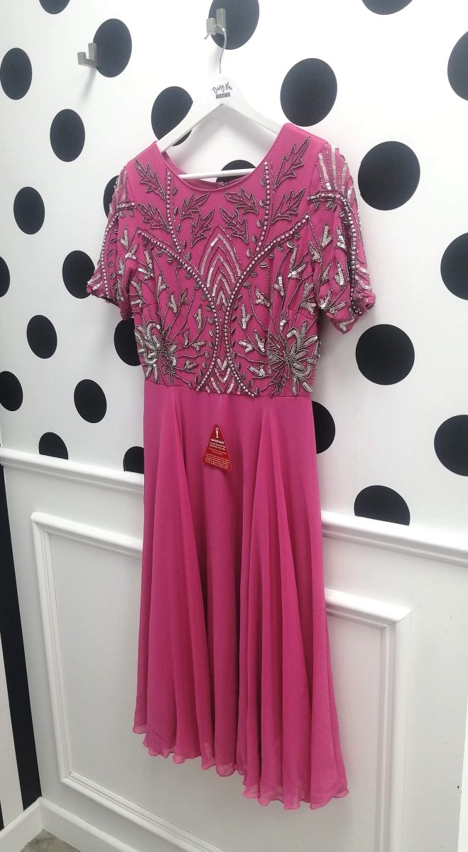 Amber Bubblegum Pink Embellished Diamonte Dress - Daisy Mae Boutique