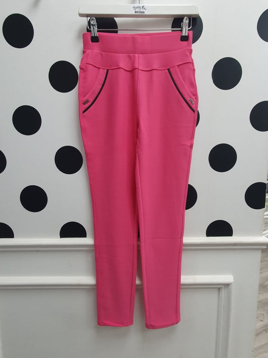 Amber Scuba Trousers Bubblegum - Daisy Mae Boutique