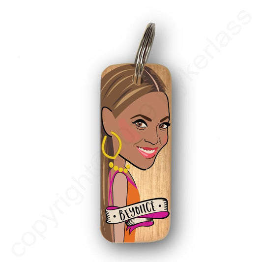 Beyonce Wooden Keyring - Daisy Mae Boutique