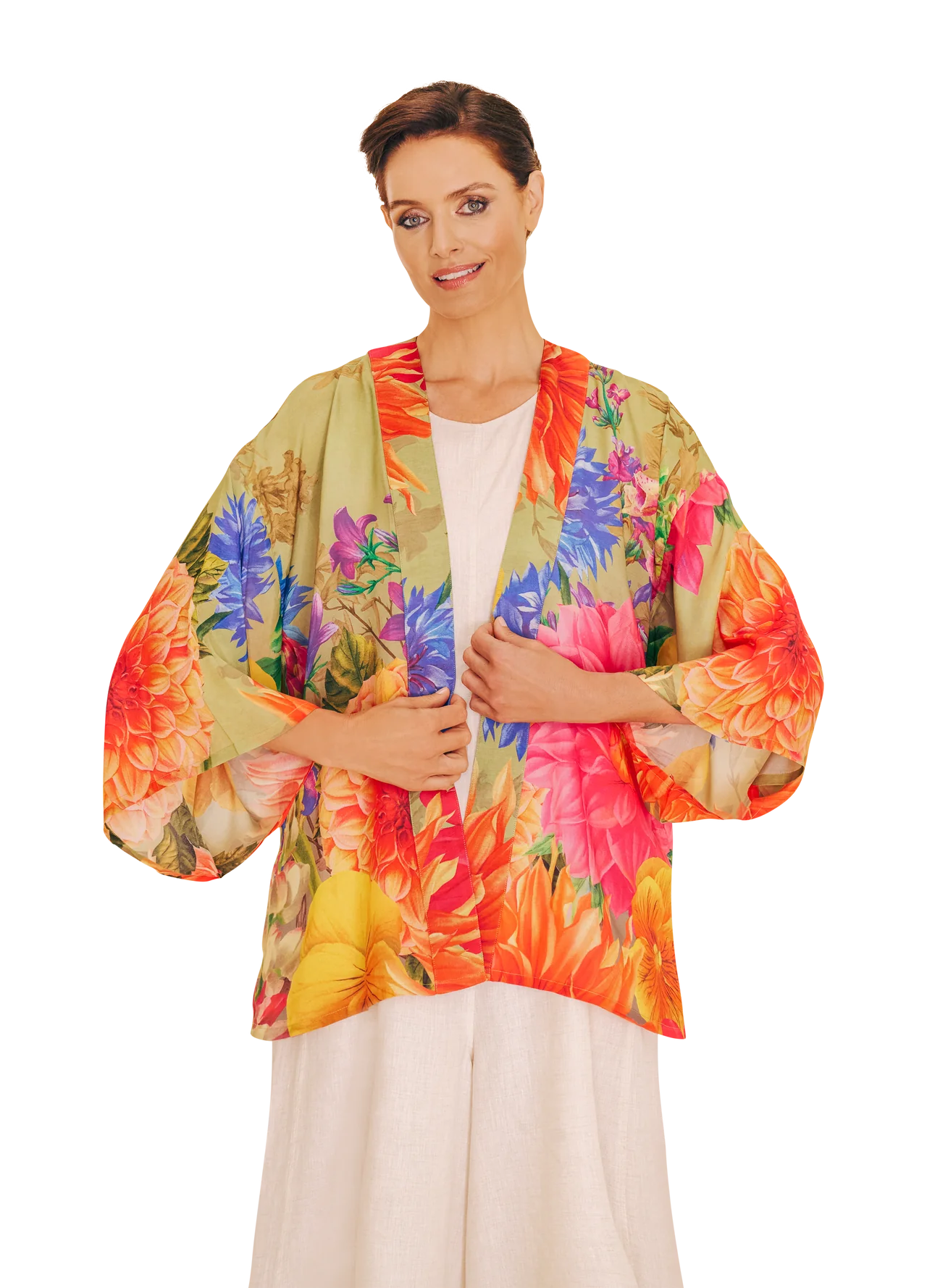 Powder Bountiful Blooms Kimono Jacket