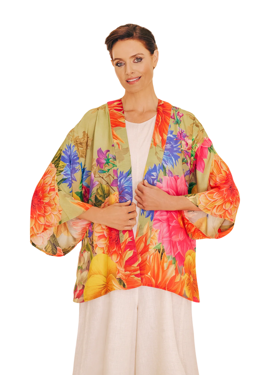 Powder Bountiful Blooms Kimono Jacket