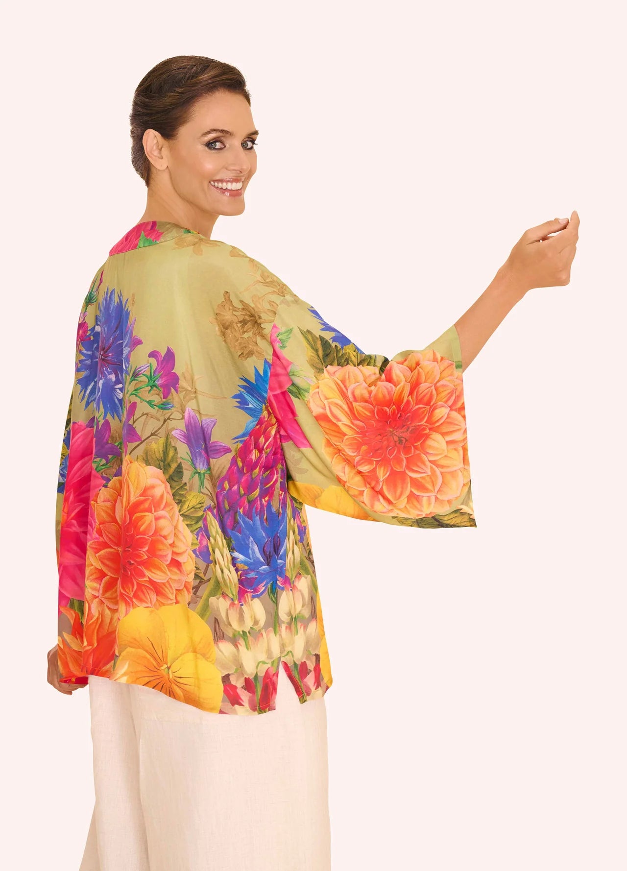 Powder Bountiful Blooms Kimono Jacket