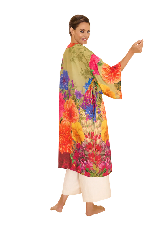 Powder Bountiful Blooms Kimono Gown