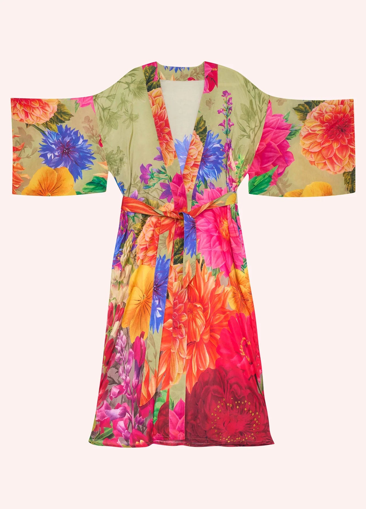 Powder Bountiful Blooms Kimono Gown