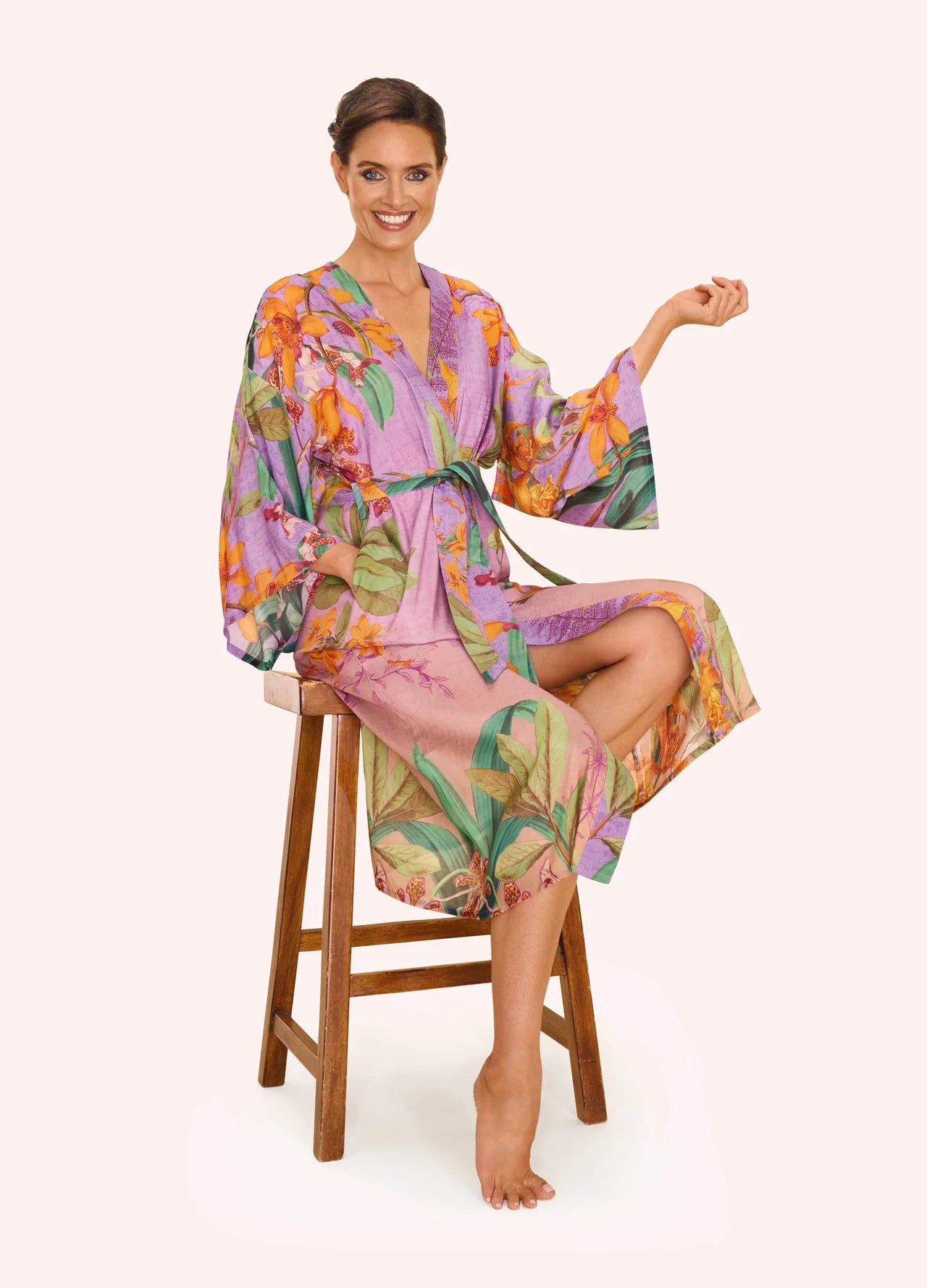 Powder Botany Bliss Lavender Kimono Gown